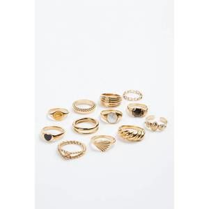 NEW BAZOU retro ring set in gold